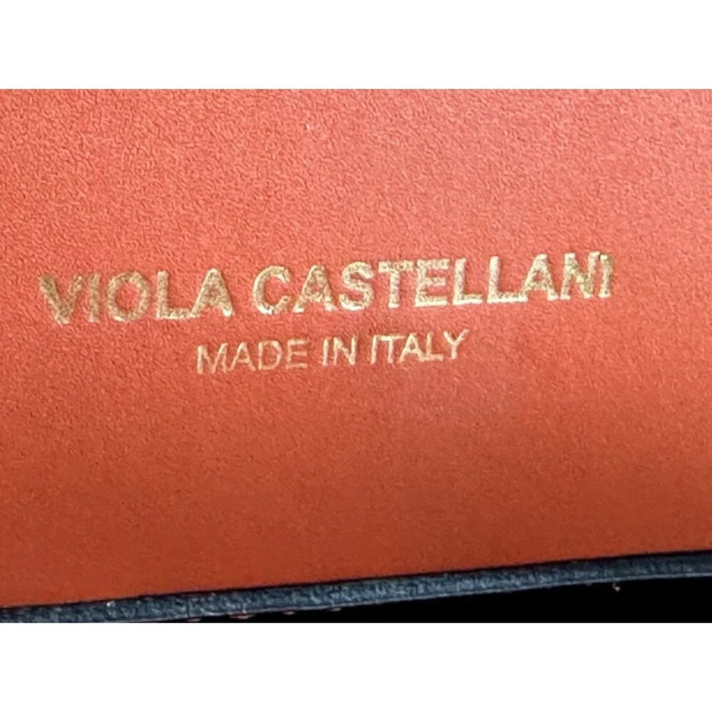 NWT Viola Castellani‎ Papaya Orange Leather Handbag Purse Backpack Convertible